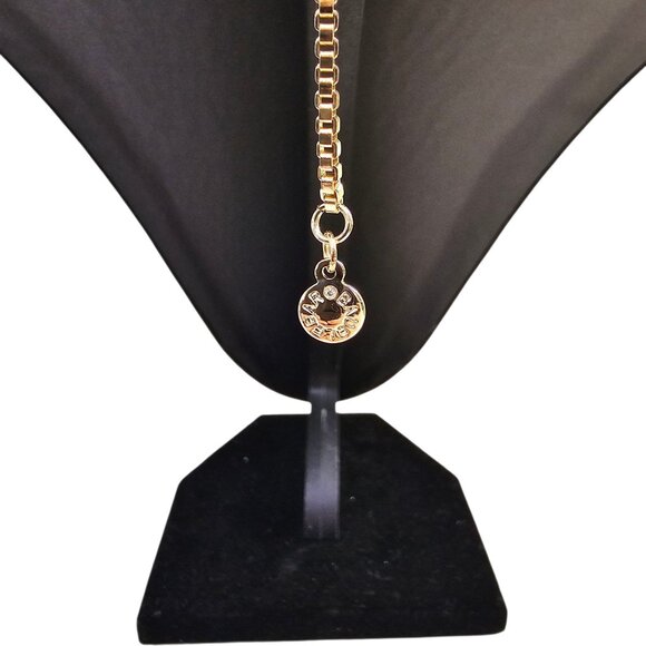 Baublebar Pave Bubble Initial "E"‎ Necklace Gold Tone NWOT - Picture 6 of 7